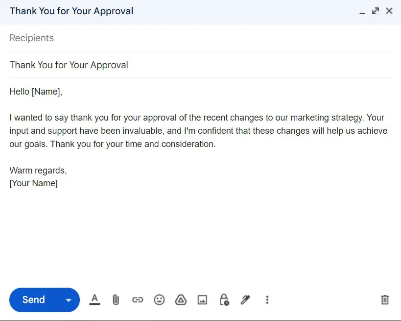 Thank You For Your Approval Email Examples 