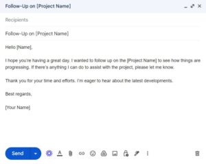 how to ask for status update politely via email