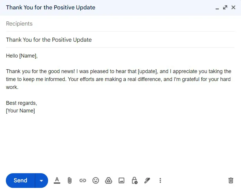 How To Say Great News In Email