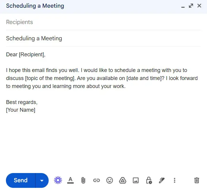 I look forward to meeting you email sample